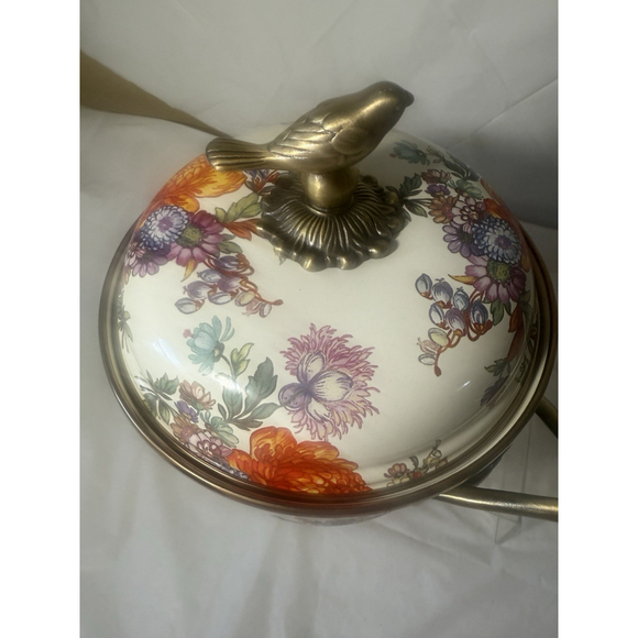 MacKenzie Childs White Flower Market 2.5 Quart Saucepan - Picture 5 of 15